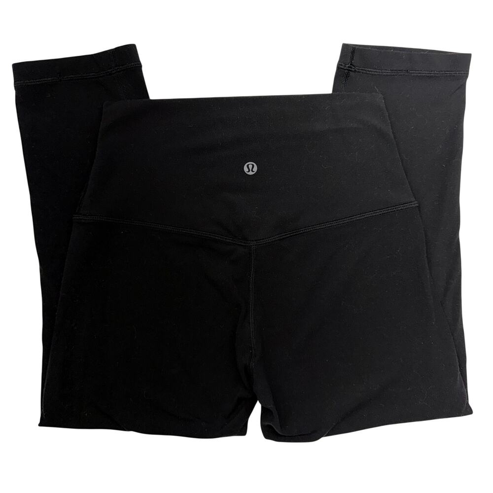 Lululemon Black Crop Leggings Women’s Size 4 High Rise Athletic Yoga Pants